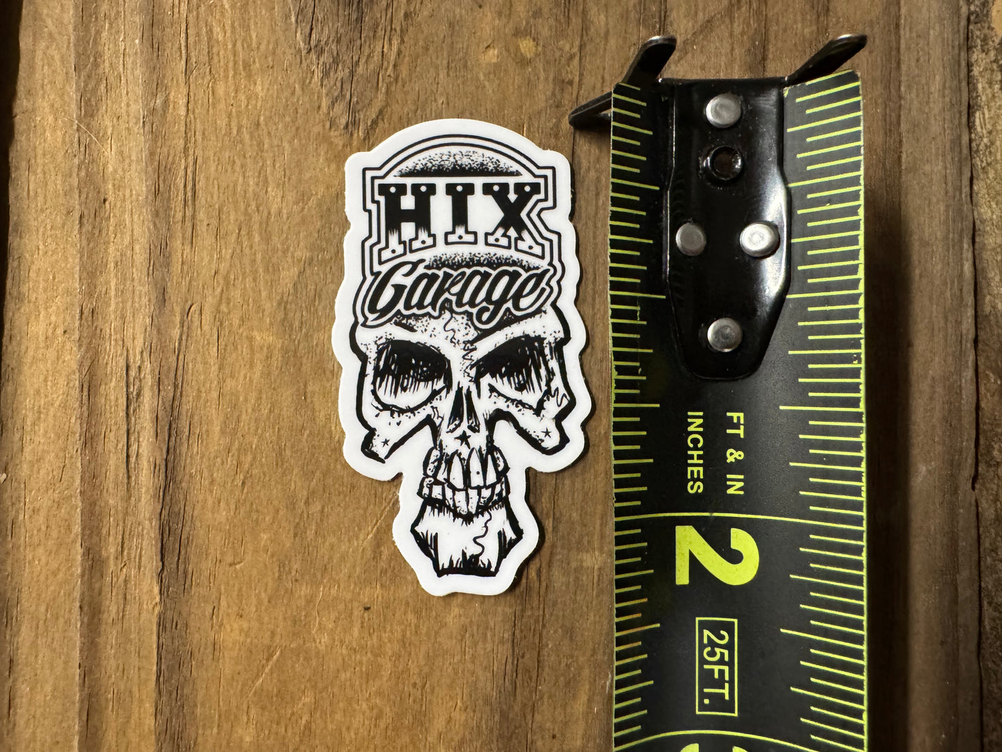 hixgarage skull logo Sticker