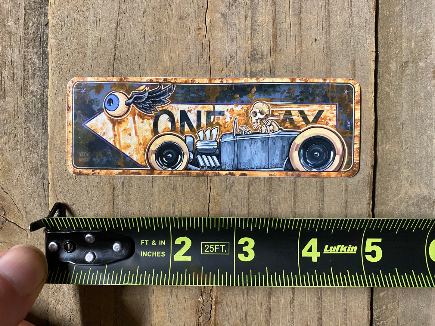 Gray Roadster Skull Sticker