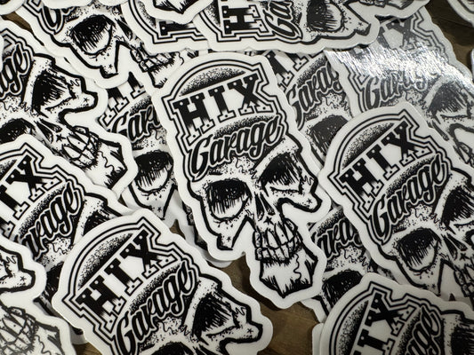 hixgarage skull logo Sticker