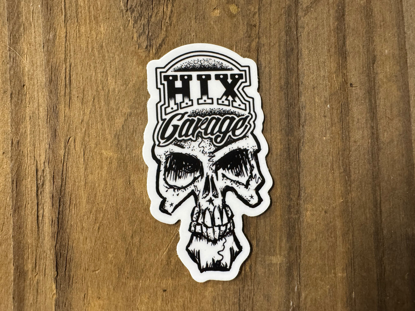 hixgarage skull logo Sticker