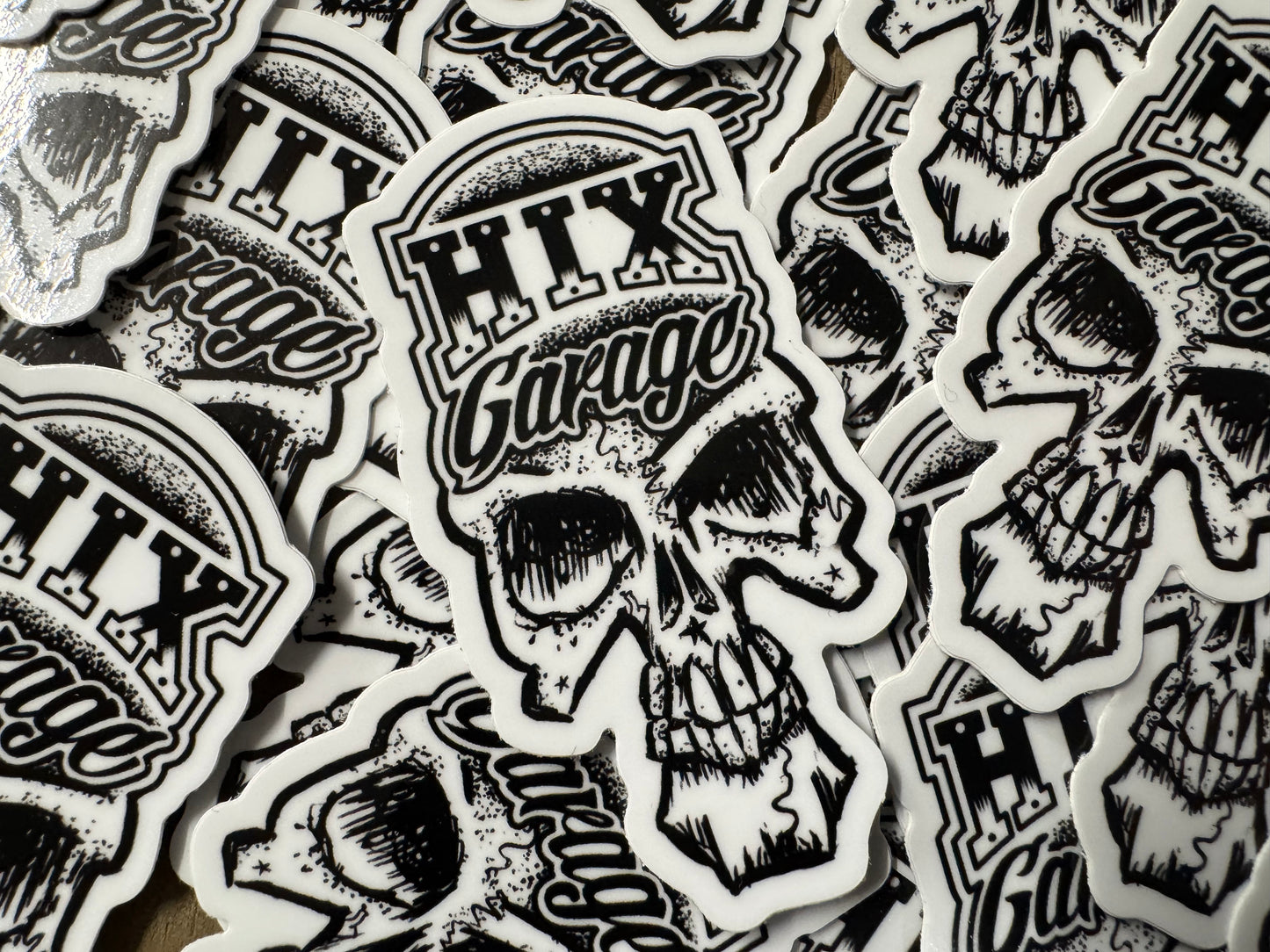 hixgarage skull logo Sticker