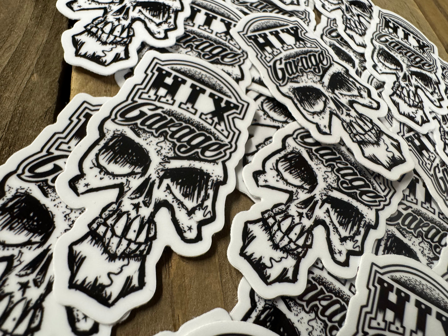 hixgarage skull logo Sticker