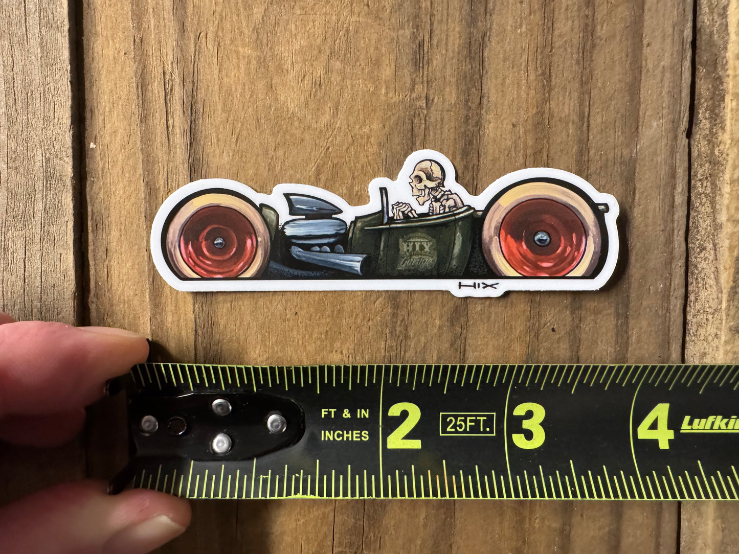 roadster truck w/skeleton Sticker