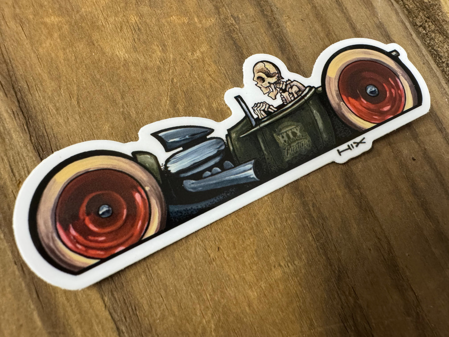 roadster truck w/skeleton Sticker