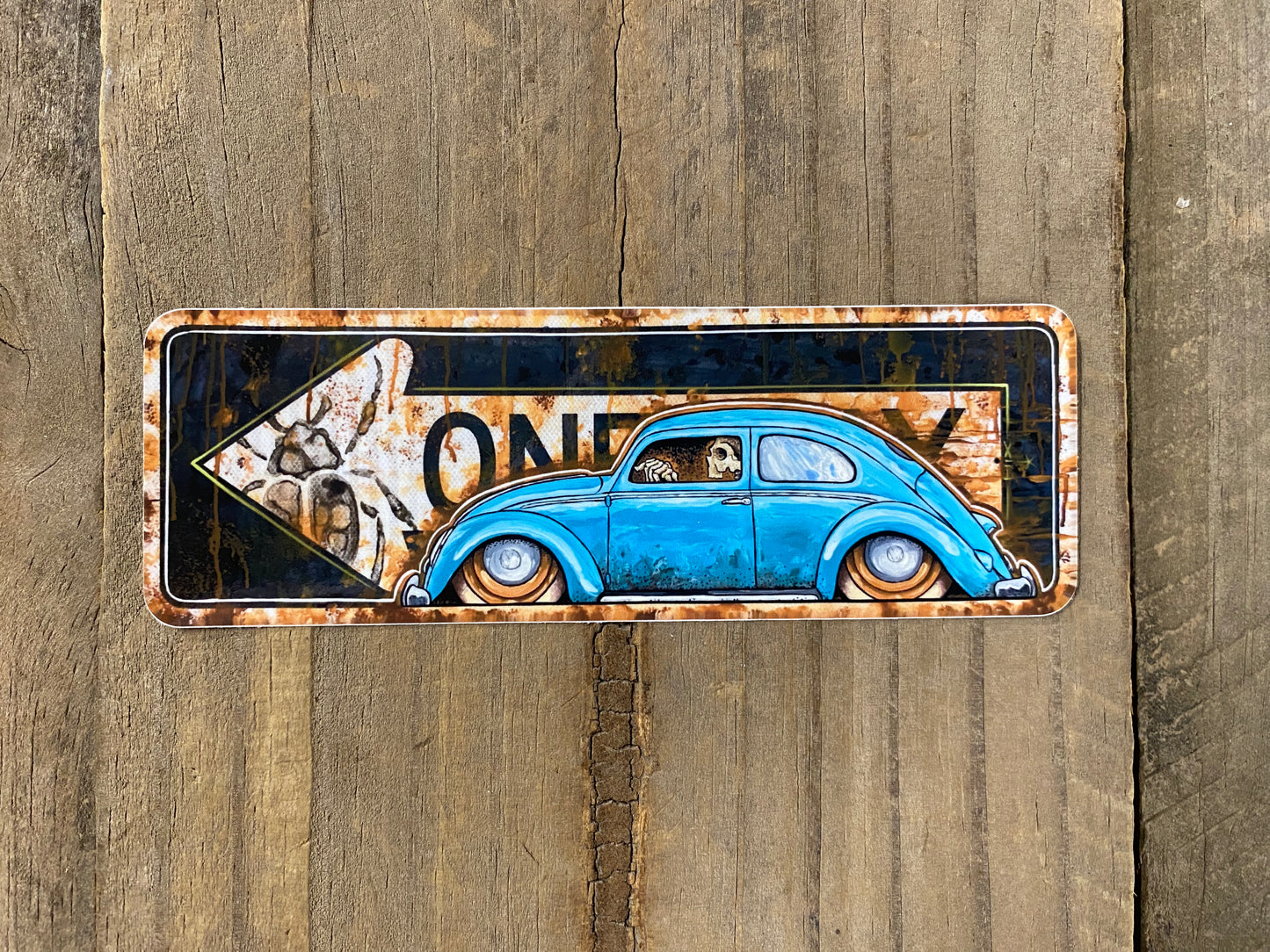Hotrod Beetle Oneway Sticker