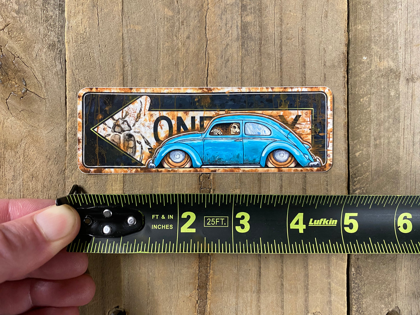 Hotrod Beetle Oneway Sticker