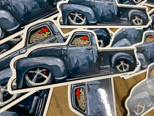1953 Gray Truck Sticker
