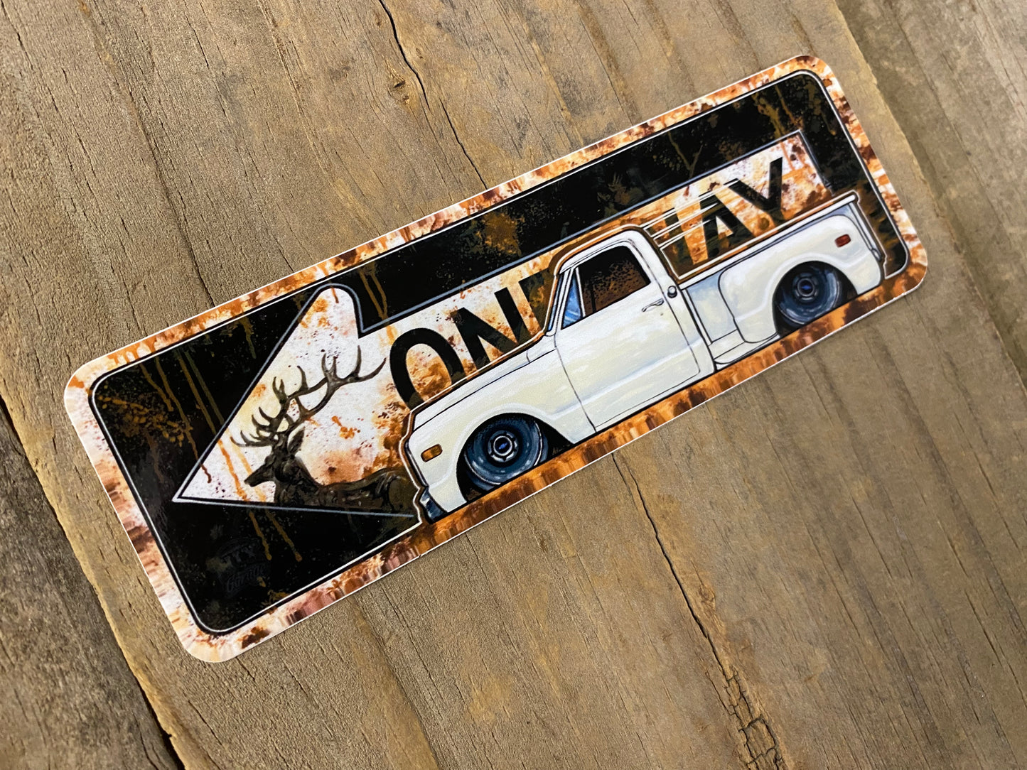 70 chevy white oneway sticker