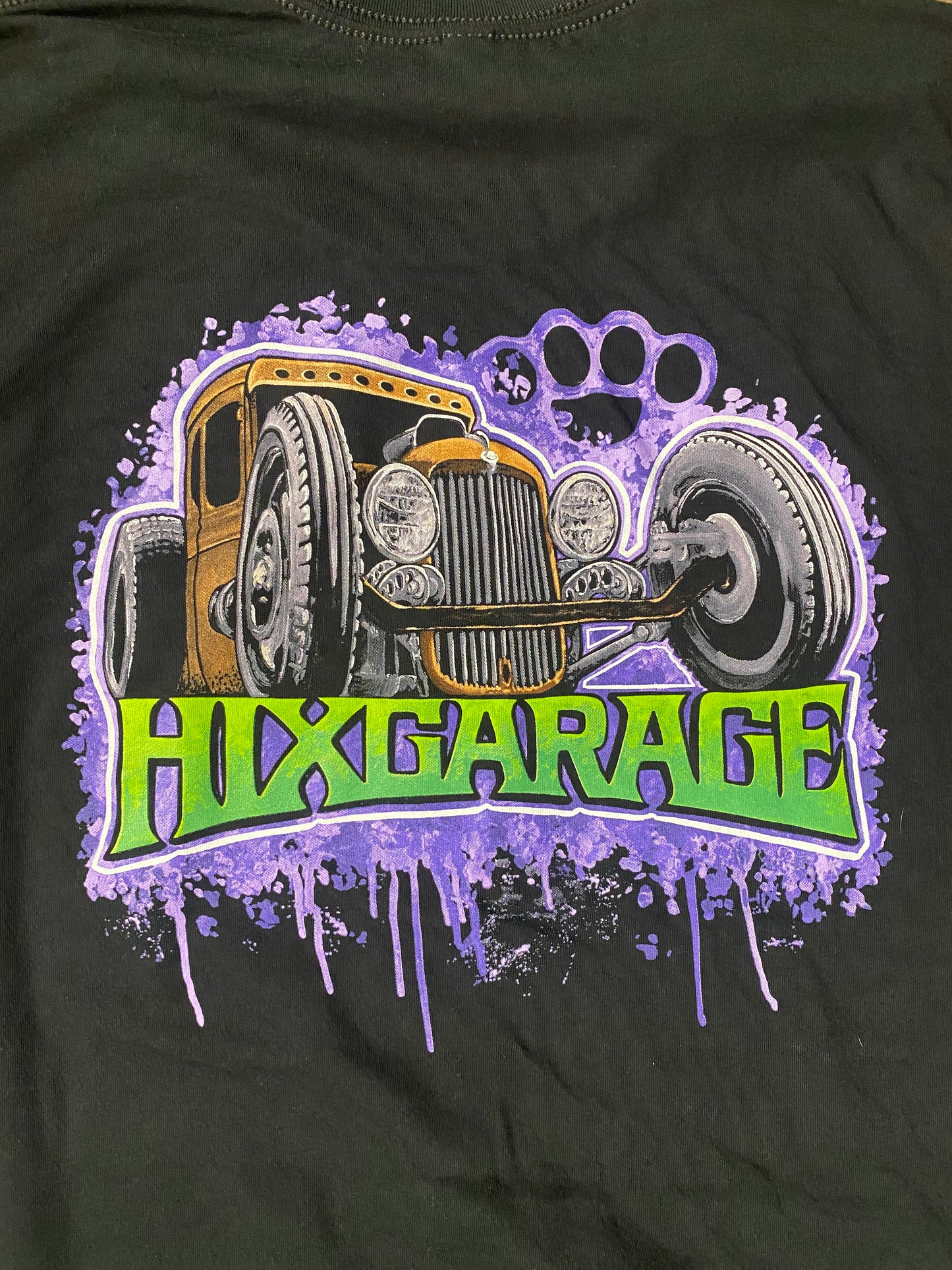 hixgarage purple/green logo T